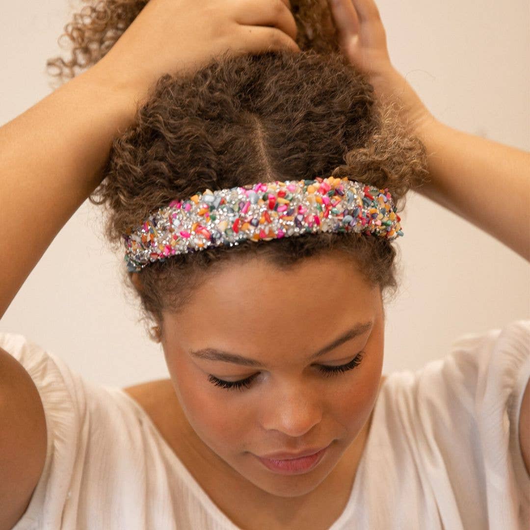 All that Glitters Headband - Multi + Silver