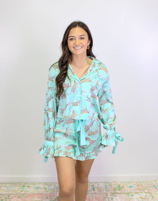 Satin Leopard Pajamas LT