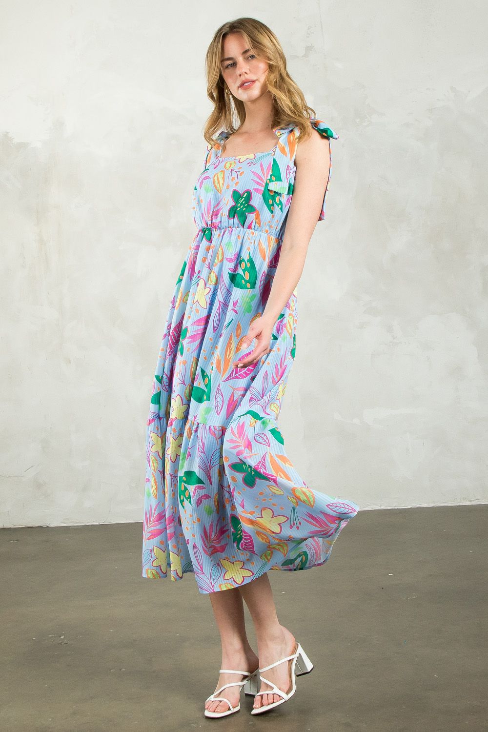 Tropical Tie Strap Maxi