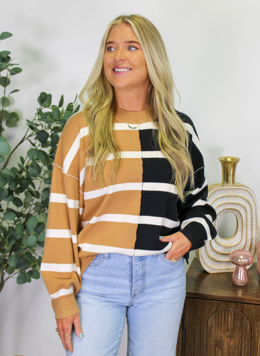 Black Striped Sweater LT