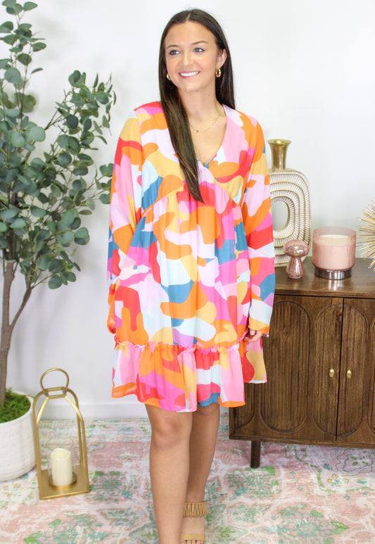 Multicolor Abstract Dress LT