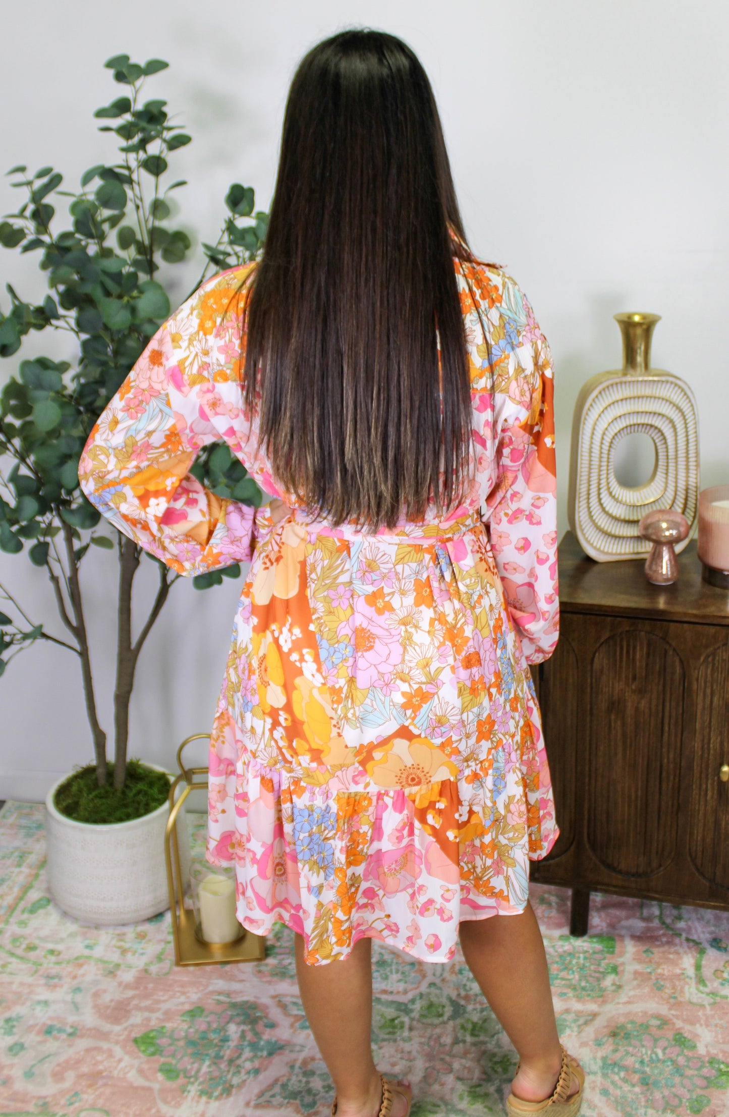 Boho Paisley Belted Dress LT