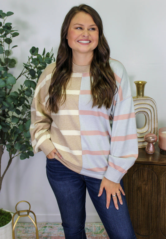 Beige Striped Sweater LT