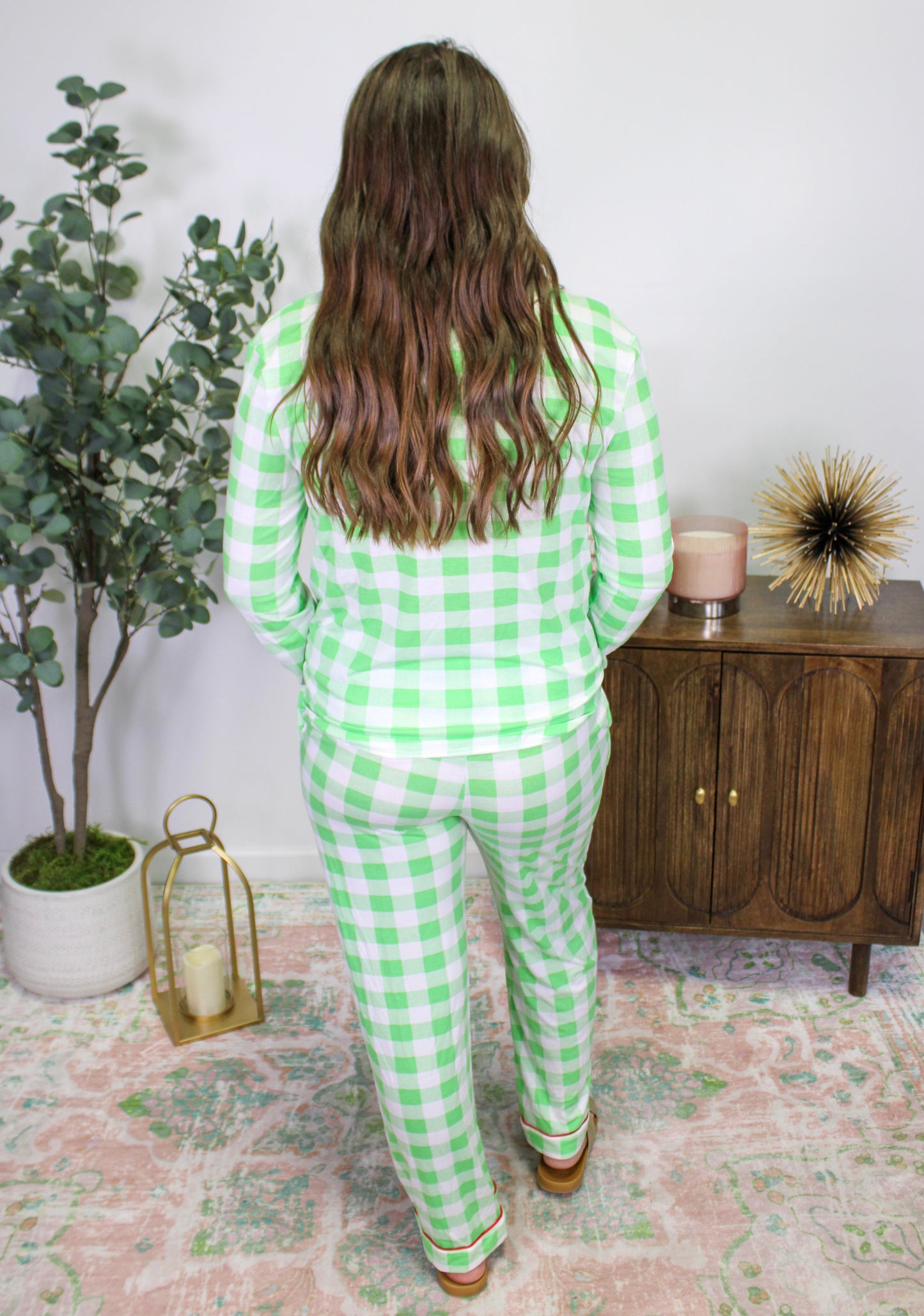 Green Gingham Pajamas RTS