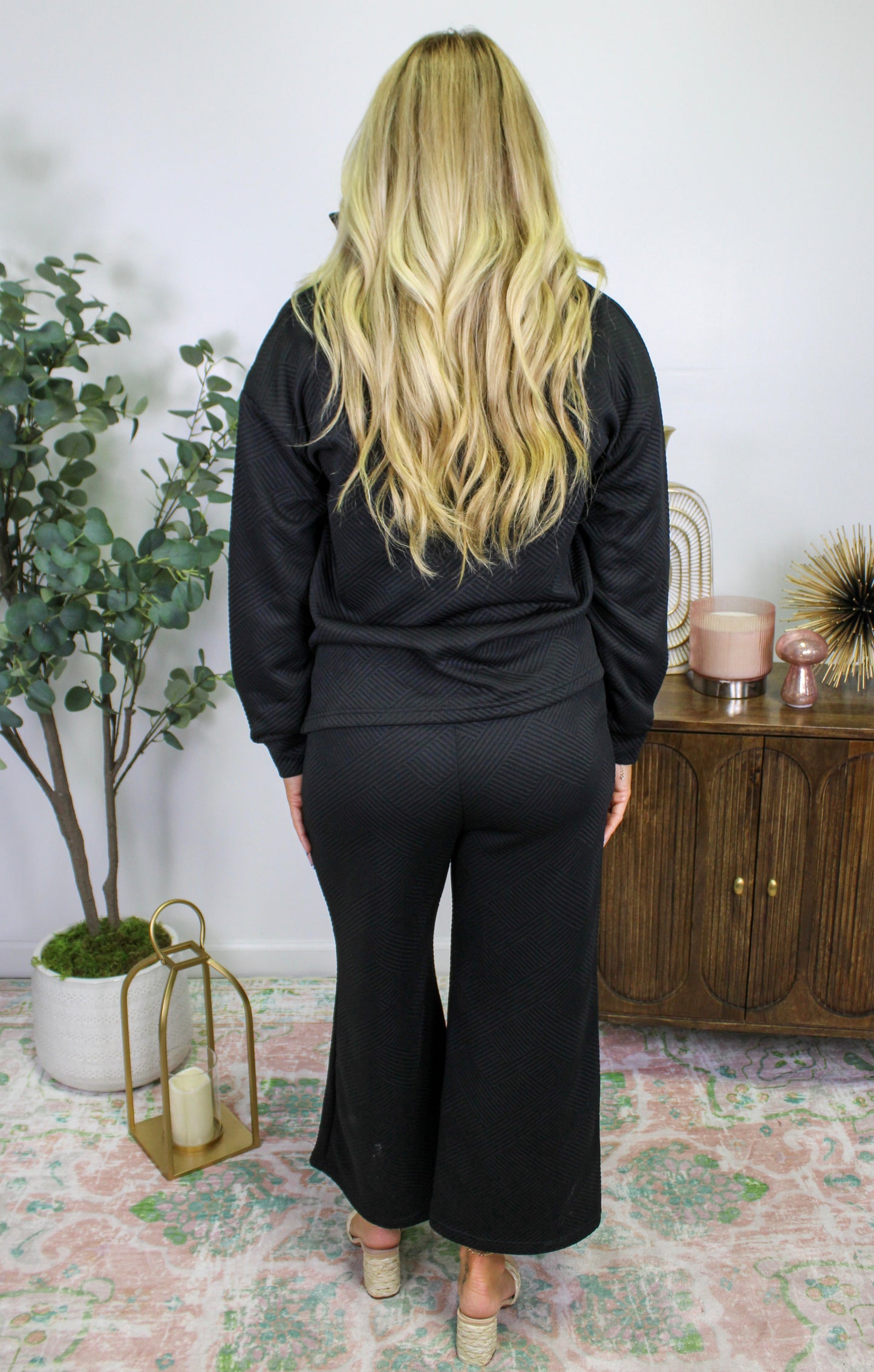 Black Collared Pants Set LT