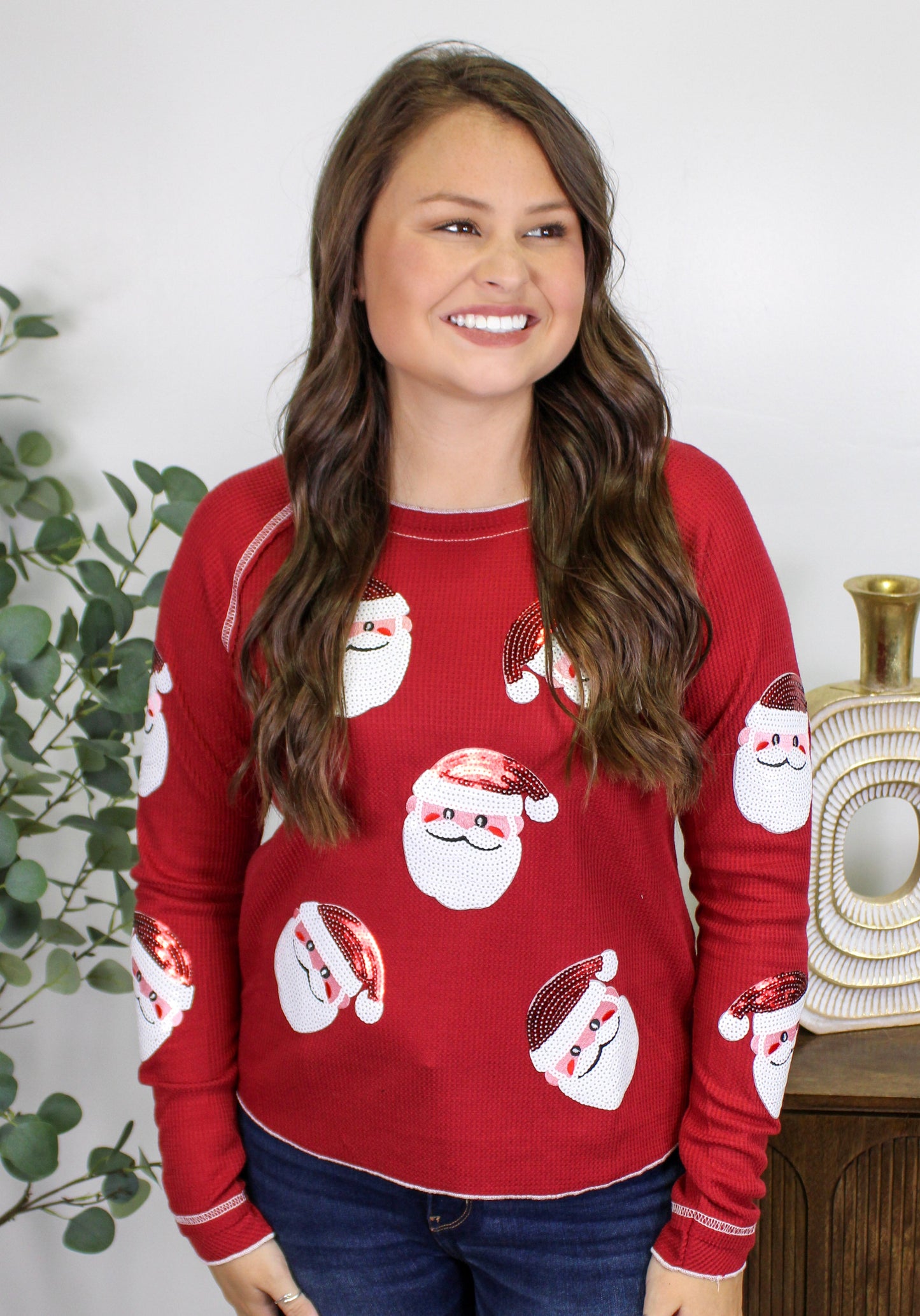 Red Santa Top LT