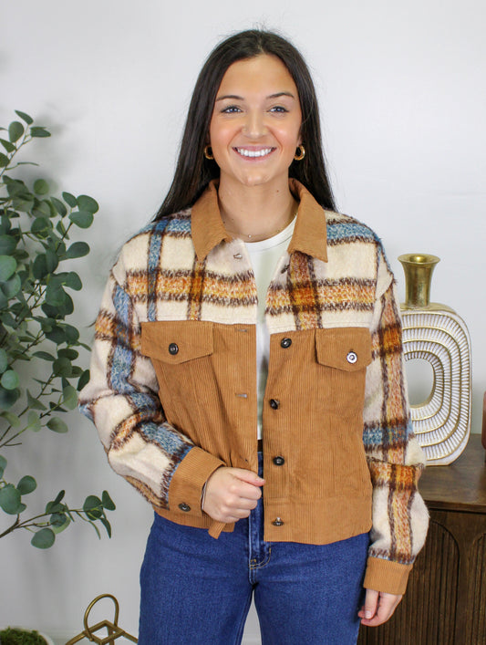 Plaid Cropped Jacket LT