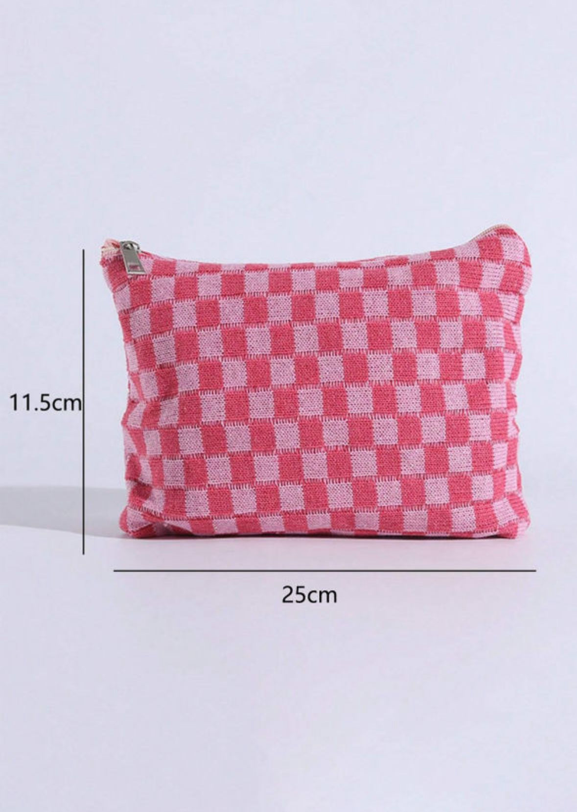 Pink Checkered Cosmetic Bag LT