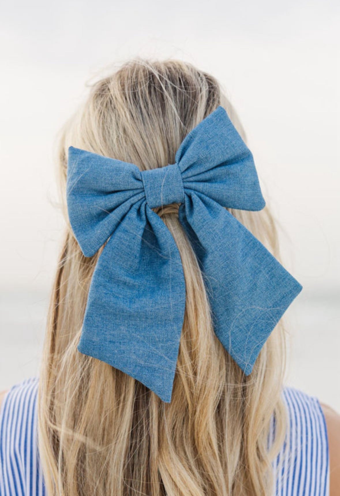 Blue Hair Bow LT