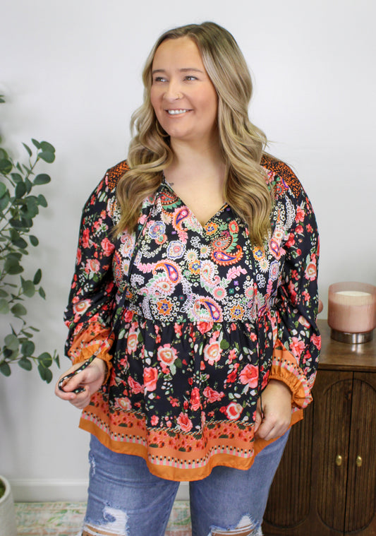 Paisley Plus Size Blouse LT