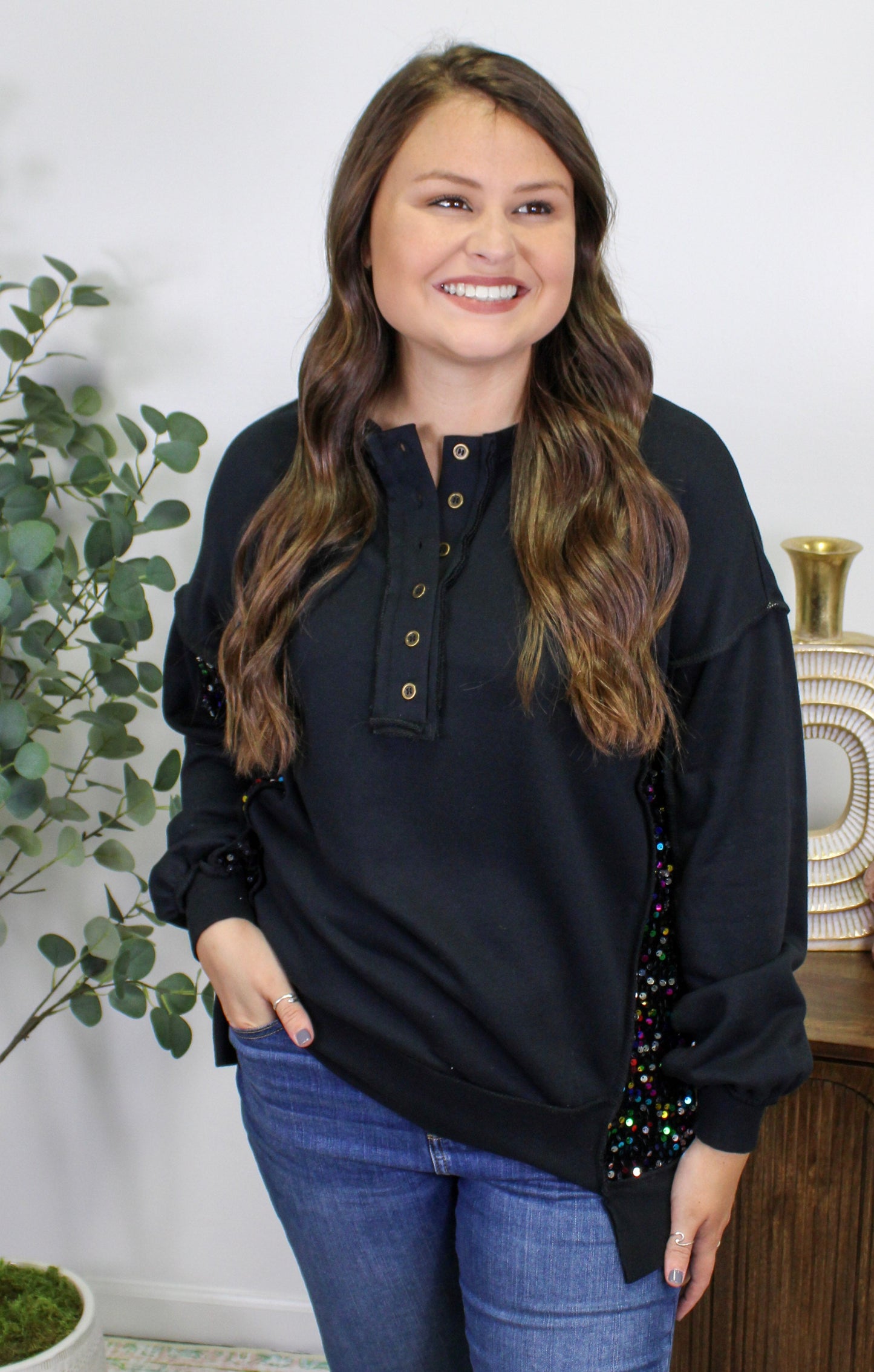 Sparkle Henley Pullover RTS