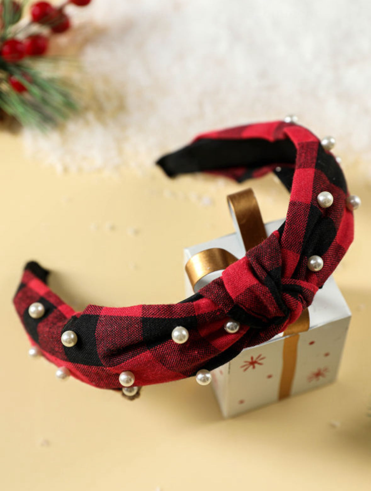 Pearl Plaid Headband LT