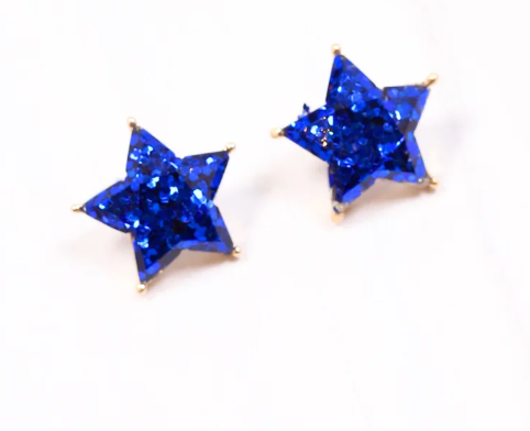 Blue Glitter Star