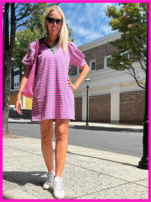 Pink and Green Out on the Town Dress